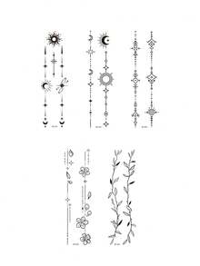 性感线条风格人体彩绘纹身贴纸，适用于背部、腰部、脊柱等部位，图案包括月亮、心形、花朵、几何图形和树叶。防水仿真纹身，可持续2-5天，可贴于手臂、肩膀、胸部、腰部、背部、脊柱和腿部。是节日、婚礼、度假、派对礼物、音乐节、情人节和身体装饰的完美之选。 - 黑色 - 查看 10