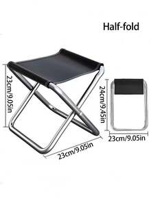 1个升级版折叠凳，轻便耐用，承重高达400磅，适合露营、钓鱼、徒步旅行和烧烤，紧凑坚固，可折叠设计，成人户外露营椅 - 黑色 - 查看 11