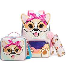 3pcs/Set Cute Girls Backpack Set, Elementary School Student Bookbag, Children Fashionable Travel Backpack, Large Capacity Laptop Bag, With Messenger Bag, 3-In-1 Backpack Set, Essential For Girls Back To School - Girls Schoolbag - View 11