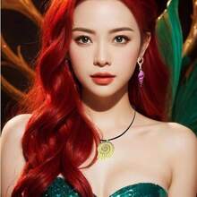 Juego de collar de caracola con aretes de concha púrpura para mujer, aretes de concha de oro con colgante de concha mística, aretes de bruja mística, accesorios de disfraz de Halloween, joyería de - BLANCO - Ver 2