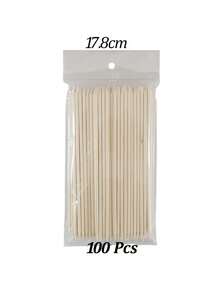 65mm/75mm/95mm/105mm/11.4mm/12.7mm/15mm/17.8mm 橙木棒，点钻美甲工具，角质层推棒，美甲美容木棒，尖头和斜头 - 杏色 - 查看 7