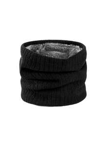 1 pièce Femme Col roulé en mélange de laine à motif diamant, écharpe chaude tricotée épaisse et coupe-vent, convient pour un usage quotidien et extérieur, doublure thermique douce (couleur de doublure aléatoire) - Multicolore - Voir 18