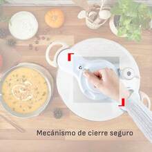 T-fal Olla de presión de Acero Inoxidable Hecha en Francia Clipso Minut Eco 6L con Canastilla Vaporera P4620779 - AceroInox - Ver 2