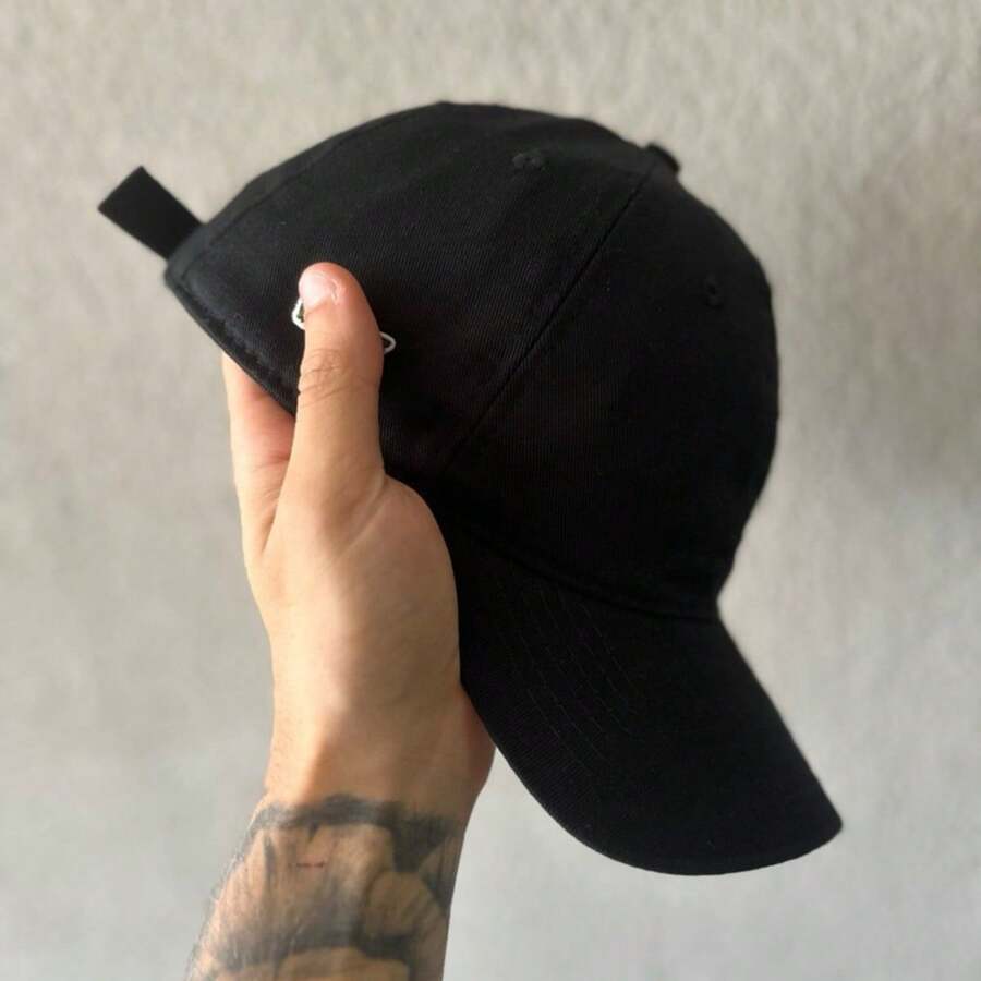 Men's Gabardine Sport Cap In Organic Cotton Twill Fabric - màu đen - Xem 1