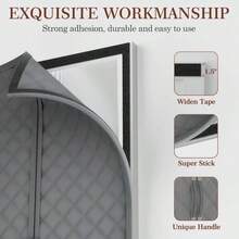 Yotache Magnetic Thermal Insulated Door Curtain Fits 32" X 80" Doors, Weatherproof Oxford &Amp; Cotton Fiber Fill, Windproof Insulation Cover To Keep Warm In Winter, Gray - Phù hợp với cửa có kích thước 36x78. - Xem 6
