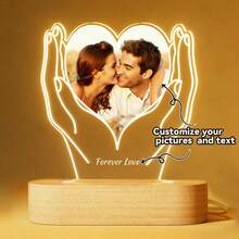 Valentine's Day Customized Warm Light Lamp - Romantic Gift - Valentine's Day Customized Colorful LED Night Light - Fun Gift - Valentine's Day Customized Night Light - Warm Light/Colorful Two Options Available - Color - View 12