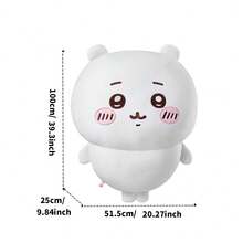 Miniso Búp bê nhồi bông cỡ lớn Qianchuan | Khuôn mặt tròn dễ thương với má hồng thêu, chất liệu lông ngắn mềm mại và đàn hồi, thích hợp làm gối tựa sofa/trang trí phòng khách/quà tặng ngày Valentine (1 chiếc) - Nhiều màu - Xem 6