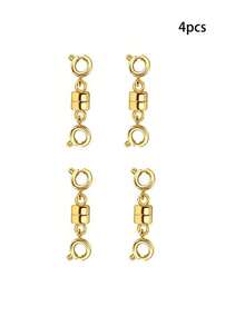 4Pcs/10Pcs Gold And Silver Necklace Clasps Magnetic Jewelry Locking Clasps And Closures Bracelet Lobster Clasp Connector For DIY Necklace Bracelet Jewelry Crafts Making Supplies - Multicolor - View 12