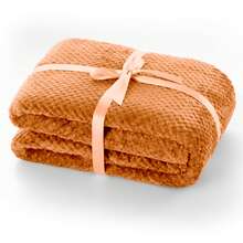 Coperta Restilo, piacevolmente morbida, durevole e resistente ai danni meccanici, dimensioni 70x150, colore zenzero, 1 pezzo - Zenzero - Visualizzare 2