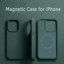 Funda Ultrafina a Prueba de Golpes y Resistente a las Manchas, Cubiertas Magnéticas Elegantes y Lisas para iPhone 16, 15, 14 Plus, 13, 12 Pro Max y Mini 11 que son compatibles con la carga inalámbrica, lo que las hace regalos ideales para la temporada navideña. Funda de Teléfono Minimalista y Premium - 1 pieza - Ver 3