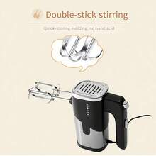 SOKANY 6621 多功能手持搅拌器，集打蛋器、电动搅拌机于一体。800W 大功率 | 二合一设计，双轴 | 耐热不锈钢材质 | 5档速度调节。适用于快速打发奶油和蛋白，以及揉面。厨房必备工具和烘焙用具。 - 日規A型插(100V) - 查看 10