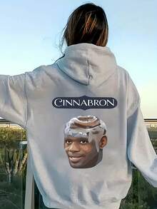 Envío Local - Sudadera de Moda para Mujeres, Diseño de Impresión de Postre Cinnabon, Sudadera Cómoda Fácil de Combinar, Tejido Mezclado Transpirable, Adecuada para las Estaciones de Primavera y Verano, Perfecta para Fiestas, Viajes Diarios y Regalos, Mostrando Tu Encanto de Moda, ¡Artículo Esencial! - Gris Claro - Ver 6