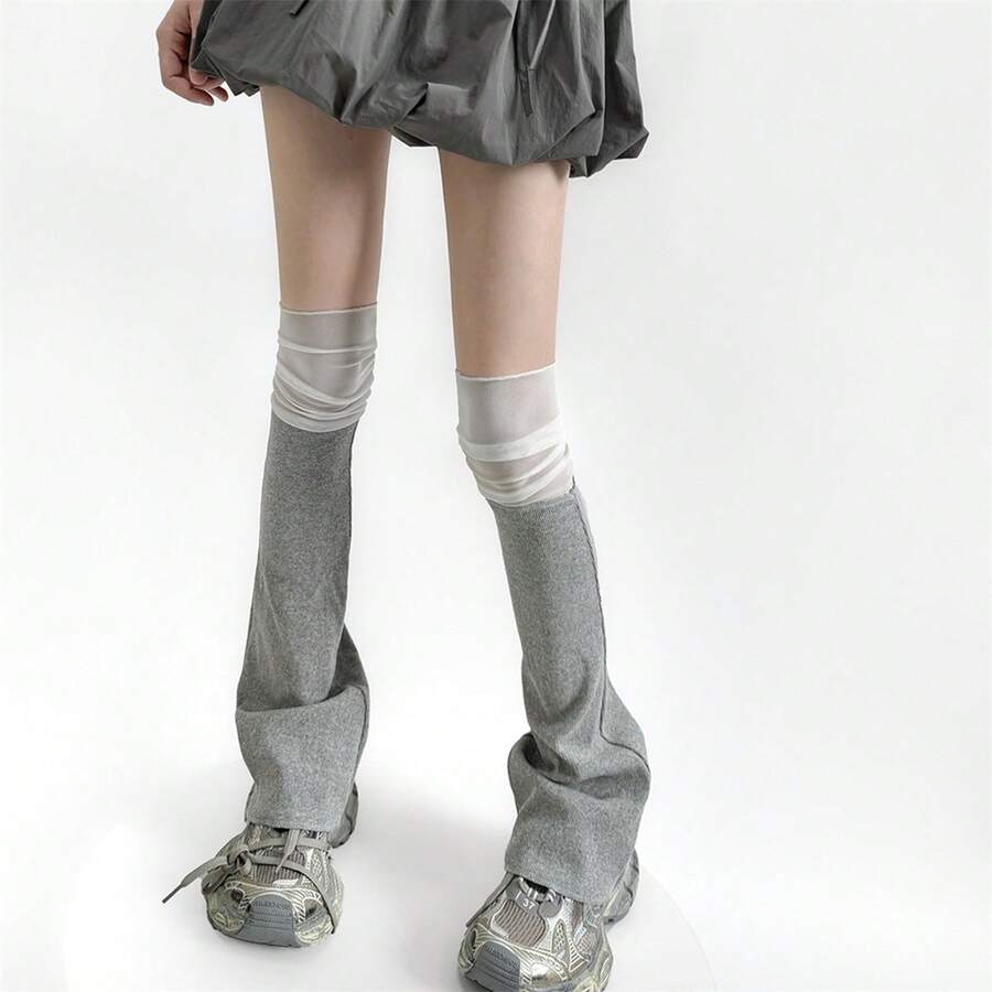 Women Leg Warmers - Grey - View 1