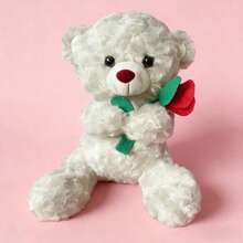 1pc Rose Flower Teddy Bear Plush Doll, Stuffed Teddy Bear Doll, Birthday/Valentine's Day Gift - Multicolor - View 18