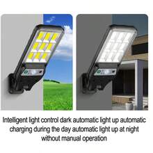 350,000 Lumens Super Bright Solar Light With Motion Sensor, Solar Powered Garden Path Light, Floodlight, Outdoor Waterproof Security Wall Lamp For Yard, Driveway, Garage, Park, Commercial Lighting - Black - View 10