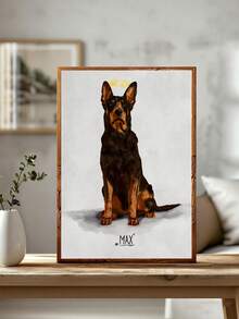 Retrato personalizado de mascota enmarcado, impresión de foto de mascota personalizada, marco de madera para decoración de pared, marco conmemorativo de la familia de mascotas, retrato de mascota personalizado, impreso y enmarcado en alta definición en madera, exhibición de escritorio decoración del hogar regalo, A5/6/7 pulgadas, regalo personalizado para mascotas, ideal para amantes de perros y gatos, decoración del hogar, estética de la sala de estar y el dormitorio - Multicolor - Ver 7