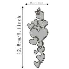 1pc Heart Shape Metal Cutting Dies For Card Making , Valentines Day Decorative Die Cuts For DIY Scrapbooking Photo Album, Wedding Heart Die Cutting Crafts Supplies - Silver - View 16