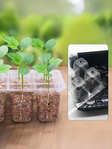 1pc-New 12-Hole Seedling Tray-Seedling Trays Seed Starter Tray-Multifunctional Seedling Planting Box-Gardening Tools And Flower Pots-Warm Moisturizing And Breathable Including The Lid Insulation Layer And Moisture-Retaining Plate - Green - View 8