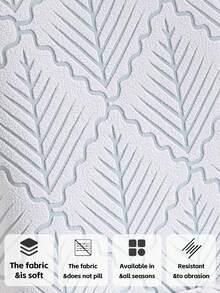 1/4/6件套树枝提花椅套，现代抓绒面料，质感自然，高弹易护理，适用于多种场合 - 淺藍色 - 查看 3