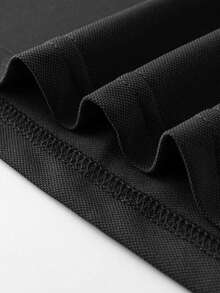 Men's Golf Polo Shirt, Fashion Business Casual Printed Short Sleeve Collared Button Design - Black - View 3