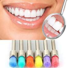 100 cepillos de nailon de colores variados Cepillo pulidor dental plano, utilizado principalmente para pulir dientes, gran variedad de colores bonitos y variados, resistente a altas temperaturas. - Multicolor - Ver 4