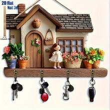 1 chiếc móc treo tường trang trí đa năng bằng gỗ dễ thương, giá treo đồ gắn tường, móc treo chìa khóa trang trí, móc treo chìa khóa bằng gỗ mộc mạc, móc đa năng, đồ trang trí tường bằng gỗ (dễ lắp đặt), thích hợp cho lối vào, văn phòng, phòng khách, treo cửa, móc treo áo khoác, móc treo chìa khóa gắn tường, trang trí tường, trang trí phòng, trang trí nhà cửa - Nhiều màu - Xem 3