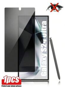 XINHONGYU 1片装隐私屏幕保护膜，兼容三星Galaxy S系列，支持0.2秒指纹解锁，兼容三星Galaxy S25 Ultra/S25+/S25/S24 Ultra/24 Plus/24/23/22/21，25°防窥钢化玻璃，全屏覆盖，防指纹，防摔，防刮花，无气泡，生日、家人、朋友礼物，手机屏幕保护膜，手机配件 - 黑色 - 查看 8