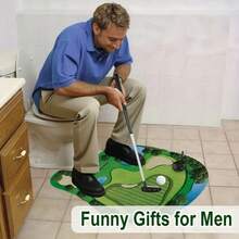 浴室必备套装：马桶高尔夫迷你球场 - 在马桶旁享受趣味游戏，娱乐无穷！马桶高尔夫套装，送给爸爸放松娱乐的完美礼物。 - 彩色 - 查看 2