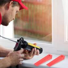 XISH LALAFINA 10 Cuñas de Plástico para Nivelar Puertas y Ventanas Calzas Multiusos para Muebles Sujeción Antideslizante Cuñas Apilables para Ajustes de Altura y Proyectos de Mejora del Hogar - Rojo - Ver 6