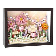 DIY Flower Building Blocks Photo Frame Decor, Handmade Rose Bouquet Puzzle, Healing Office Decoration, Girlfriend Gift, Christmas, Birthday, Holiday, New Year, Mother's Day Gift - Multicolor - View 11