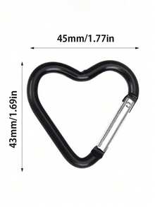 Heart-Shaped Carabiner, Aluminum Alloy Spring Clip Keychain, Self-Locking Key Chain Clip, Suitable For Fishing, Hiking, Travel, Home, Running, Adventure And Camping Activities - Multicolor - View 4