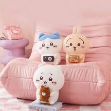 Miniso 1pc Rabbit Shaped Plush Stuffed Doll, Packaging Prop + Rabbit Ear Design, Soft Fluffy Material, Home Decor/Sofa Cushion/Cute Gift - Multicolor - View 2