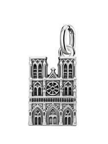 1件简约独特925纯银DIY吊坠，优雅饰品，男女皆宜，圣诞礼物 - 款式3 - 查看 5