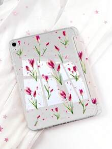 1 قطعة غطاء لجهاز iPad شفاف من الأكريليك ثلاثي الطي مطبوع على الوجهين بزهور الزنبق البنفسجية، متوافق مع الأجيال السابعة والثامنة (10.2 بوصة) والحادية عشرة (A16) لعام 2024 من iPad، و11 بوصة من iPad Air (M2) 2024/Pro (M4) 2024/iPad Air 11 بوصة (M3) 2025، مع حامل قلم مدمج، وميزة النوم/الاستيقاظ، وأوضاع حامل قابلة للطي متعددة، مناسب كهدية لعيد الهالوين والعام الجديد، القلم غير مشمول، بعض الموديلات مع إطار العدسة - متعدد الألوان - مشاهدة 4