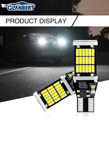 GLANBERT 2pcs High Quality T10 W5W Super Bright Car Interior Reading Lamp Roof Lamp Outline Lamp 168 194 LED Car Wedge Parking Light Bulb (White) - A - View 5