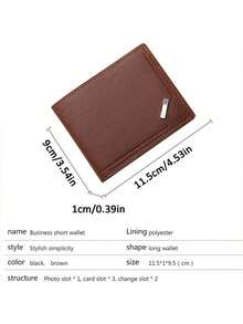 Customized Men's Wallet, Vintage Style Personalized Wallet For Men, Fashion Business Card Holder Wallet, Father's Day/Valentine's Day Gift For Dad/Husband, Perfect Gift For Him, Grandfather, Father, Lover, Elegant & Romantic, Multi-Functional, Large Capacity, Versatile - Multicolor - View 7