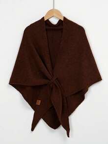 Autumn/Winter New Lazy Street Style Women's Neck Scarf Triangle Shawl, Thick Warm Shoulder Wrap, Suitable For Pairing With Dresses - Multicolor - View 6