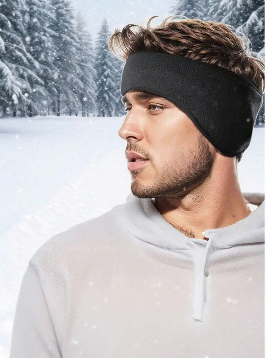 1pc High Value Printed Pattern Ear Warmer Headband, Portable Beanie Hat Suitable For Men And Women, Autumn/Winter - TjCk002 - Multicolor - View 1