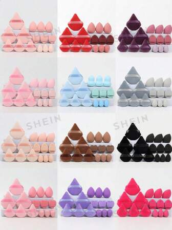 15pcs Makeup Tools Set, 3 Powder Puffs & 3 Mini Powder Puffs & 3 Makeup Sponge & 3 Mini Makeup Sponge & 3 Mini Air Cushion Puffs, Foundation Mixing Beauty Sponges For Liquid, Cream And Powder Flawless Application