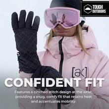 Tough Outdoors Women's Ski Gloves - Waterproof Women's Snow Gloves - Winter Ski Snow Gloves - Snowboard Gloves - Ladies' Cold Weather Gloves - Esquí - Ver 4
