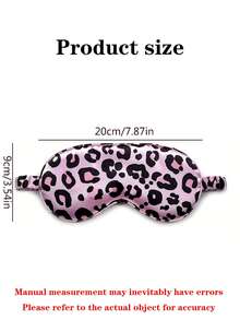 Mặt nạ ngủ hai mặt bằng lụa giả họa tiết da báo, mặt nạ ngủ cản sáng 3D ôm sát, thoáng khí, mát mẻ, mặt nạ ngủ ngắn và du lịch dành cho nữ, che mắt ngủ sâu không gây áp lực, mặt nạ ngủ in họa tiết có dây đeo điều chỉnh được. - Nhiều màu - Xem 4