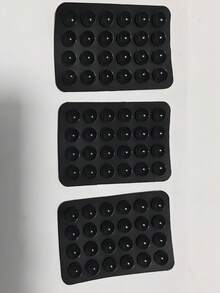 قطعة واحدة حامل هاتف سيليكون متعدد الاستخدامات مربع الشكل ب- 24 فتحة، مع إلصاق قوي مناسب لسيناريوهات متعددة، يمنع سقوط الهاتف