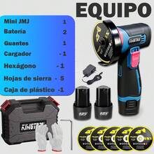 Amoladora Esmeril Angular Esmeriladora Inalámbrica Pulidor +5 Cuchillas  Azul - Negro - Ver 8