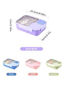 Bento Box, Lunch Box, School Lunch Box, Snack Box, Multi-Color Lunch Box, Lunch Box Set With Fork And Spoon, Lunch Box Bag, Lunch Bag, Microwave , Suitable For Home, Students, School, Office, Travel, Outdoor Picnic - Multicolor - View 11