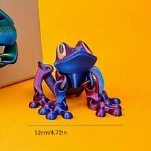 Tượng ếch in 3D, khớp cử động được, màu sắc sống động, nam châm dùng để gắn tủ lạnh, trang trí bàn làm việc tại nhà và văn phòng, tượng trang trí, đồ chơi giảm căng thẳng, quà tặng sinh nhật, lễ Phục sinh, ngày Valentine và tiệc tùng, giao hàng hỗn hợp - Nhiều màu - Xem 6
