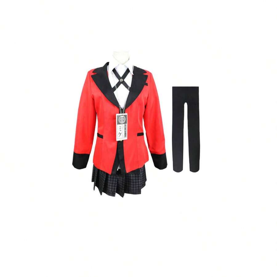 Compulsive Gambler Yumeko Jabami Cosplay Costume High School Uniform - Costume - View 1