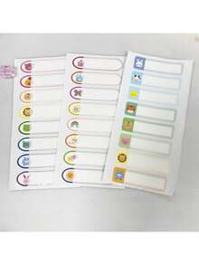 24 Children's Name Stickers, Waterproof Labels, Suitable For School And Office Stationery, Water Bottles, Baby Bottles, Pencils, Refrigerator Food Storage, Kitchen Seasoning Jars Marking, Etc. (3 Pieces), Back-To-School Season Supplies - Multicolor - View 7