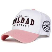 1Piece Men Letter Embroidered Two Tone Five-Panel Baseball Cap Outdoor Adjustable Sunscreen Leisure Hat Spring Autumn Travel Tourism Beach Vacation - Multicolor - View 5