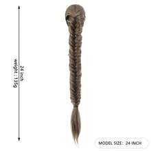 24 Inch Synthetic Hair Bun & Ponytail Extension - Fishbone Braid & Two-Strand Braid Hair Chignon, Easy Install Stylable Hairpiece For Women Daily/Wedding/Party - Multicolor - View 12