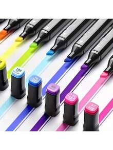 [120/24-Color Professional Art Markers Set] Double-Headed Colored Markers - Painting Tools - 120/24 Colors Set, Quick-Drying Artistic Creation Journal Pens, Essential For School, Office, Home DlY Projects - 30+6 cái - Xem 3